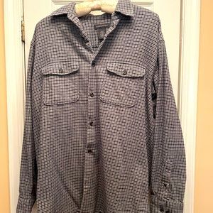 A stripped Banana Republic long-sleeve shirt.